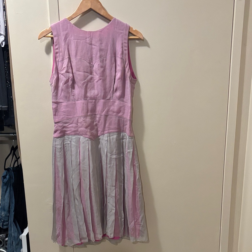 Fendi Pink and Gray Midi Dress